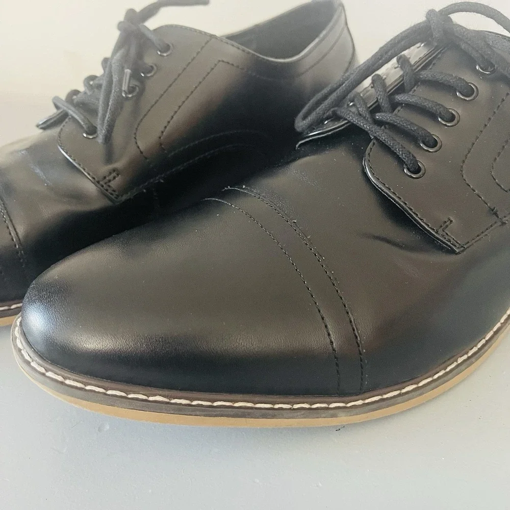 RJ Colt Ppaul Shoes Mens 13W Black Cap Toe Oxford Derby Dress Ppaul